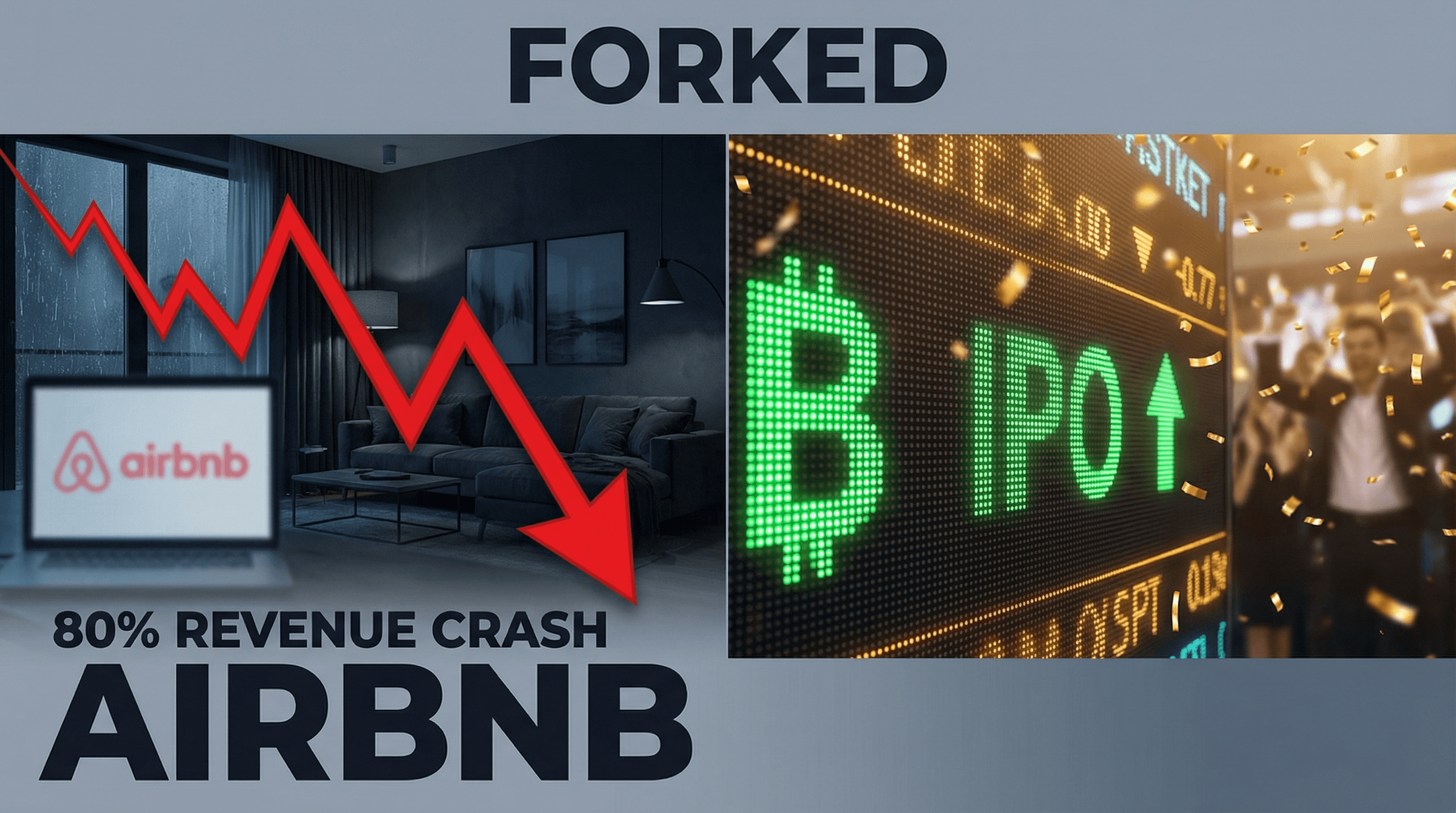 80% Revenue Crash: Airbnb Cut 25% Staff, Then Hit a $100B IPO